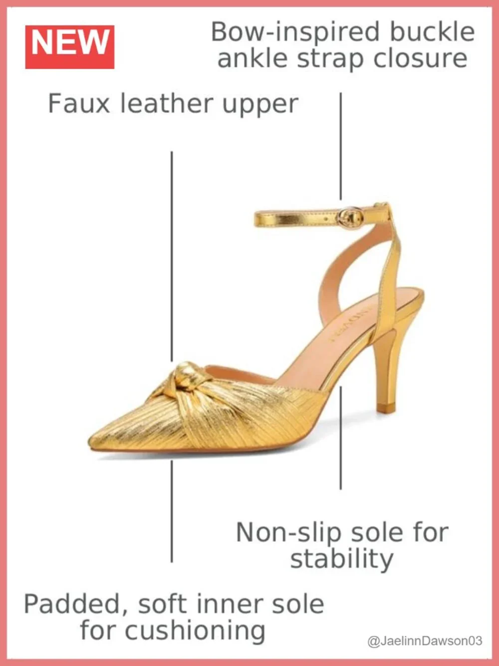 Faux Leather Kitten Heel Pumps with Ankle Strap Pleated Knot